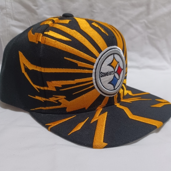 NFL Pittsburgh Steelers flat bill cap snapback fold Mitchell & Ness - Picture 10 of 14
